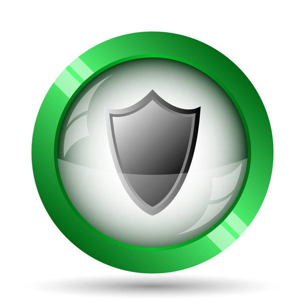 Shield icon. Internet button on white background - Photo, Image