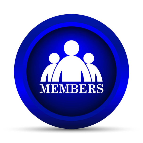 Members icon. Internet button on white background - Photo, Image