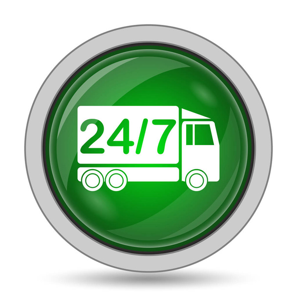 24 7 delivery truck icon - Photo, Image