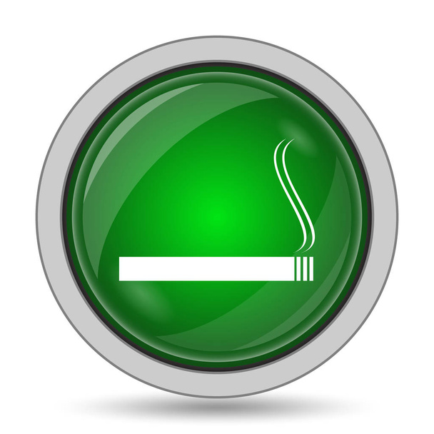 Icono de cigarrillo. Botón de Internet sobre fondo blanco
 - Foto, imagen