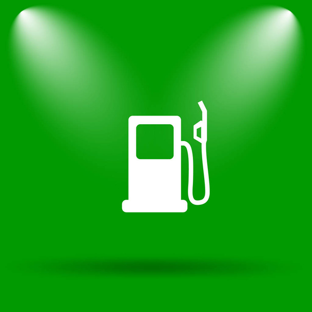 Газовий насос значок. Інтернет кнопки на зеленому тлі - Фото, зображення