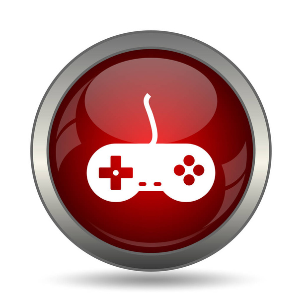 Gamepad ikona. Internet tlačítko na bílém pozadí - Fotografie, Obrázek