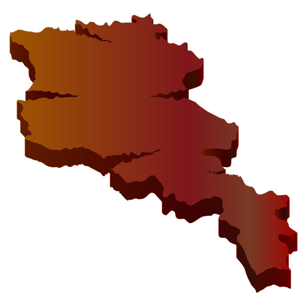 Mapa 3D desierto Armenia
 - Vector, Imagen