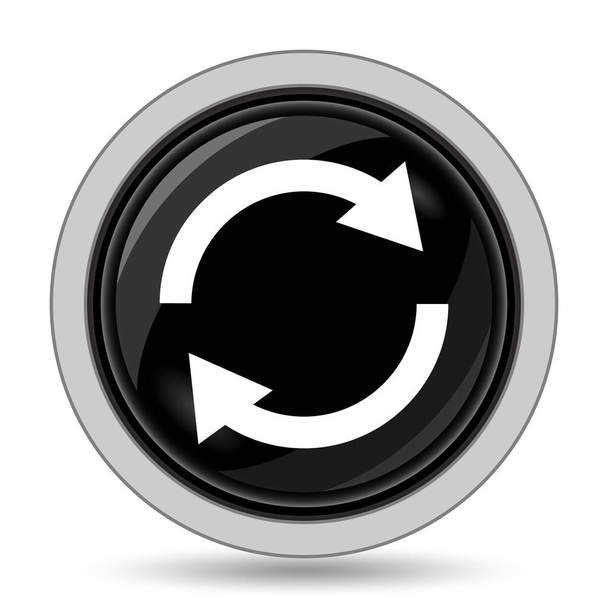 Reload két nyíl ikonra. Internet gomb fehér háttér - Fotó, kép