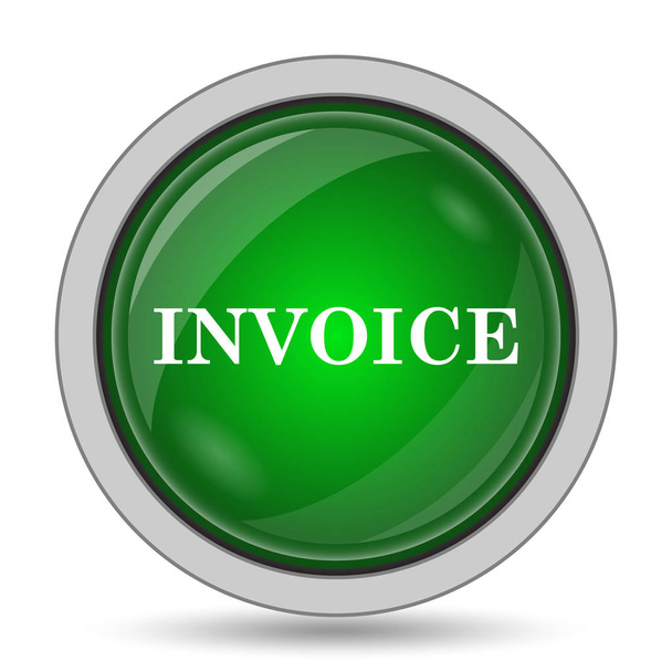 Invoice icon. Internet button on white background - Photo, Image