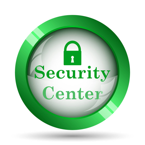 Security center-pictogram. Internet knop op witte achtergrond - Foto, afbeelding