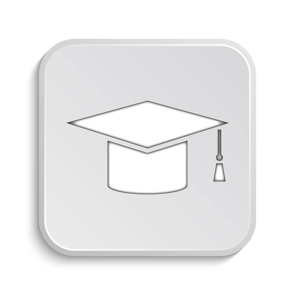 Icono de graduación. Botón de Internet sobre fondo blanco
 - Foto, Imagen