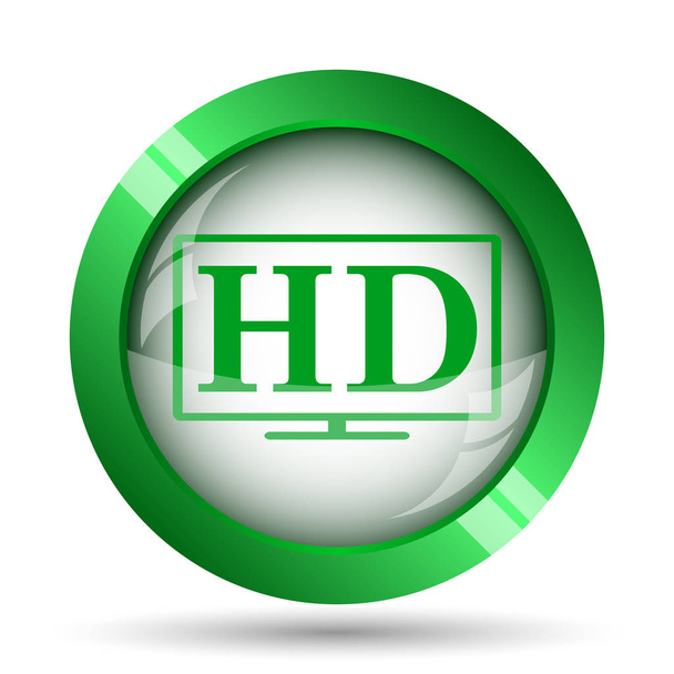 Icono de TV HD. Botón de Internet sobre fondo blanco
 - Foto, imagen