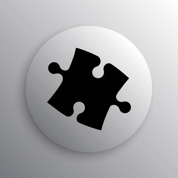 Puzzleteil-Symbol. Internet-Taste auf weißem Hintergrund - Foto, Bild