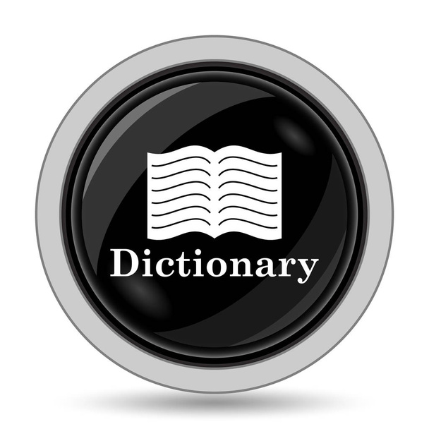 Słownik ikon. Przycisk Internet na białym tle - Zdjęcie, obraz