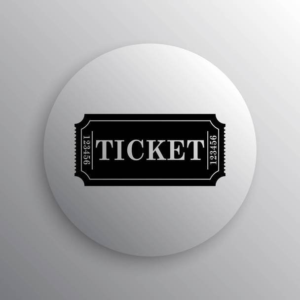 Sinema bilet simgesi. Beyaz arka plan üzerinde Internet düğmesi - Fotoğraf, Görsel