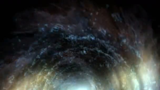 4k abstrakte Energie Vortex Universum Tunnel Feuerwerk Partikelloch Wirbelreise. - Filmmaterial, Video