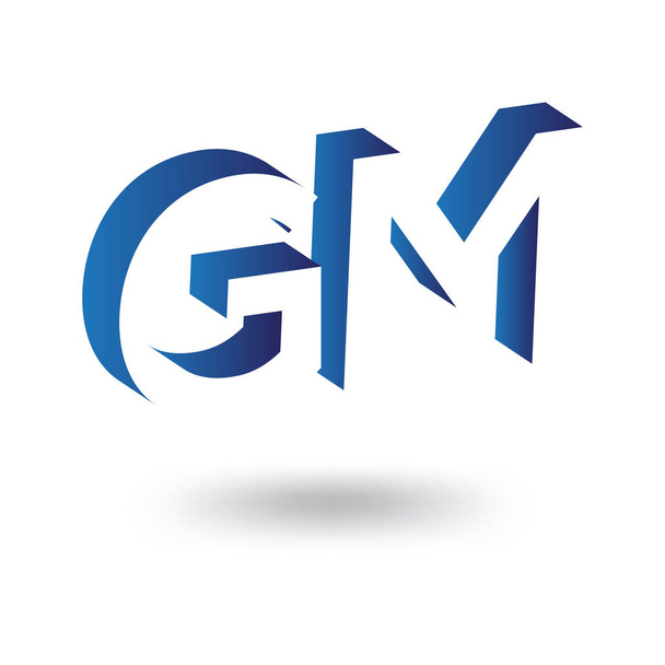 Gm Initial Handwriting Logo Design Logo Ornament Template Vector