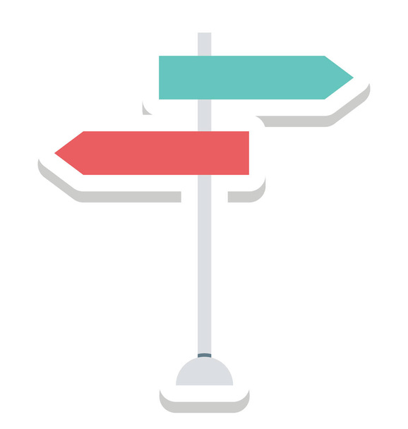 Guidepost, Signpost Isolated Vector Icons can be modify with any Style - Vector, afbeelding