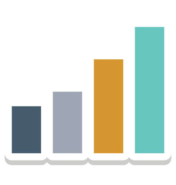 Bar Graph, Progress Chart Isolated Vector Icons can be modify with any Style - Vector, Image
