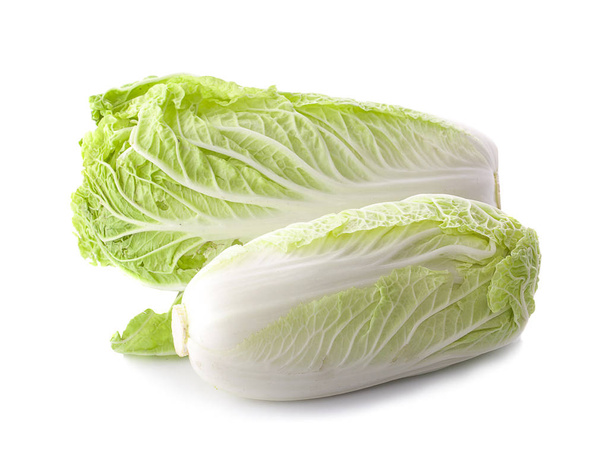fresh chinese cabbage vegetable isolated on white background - 写真・画像