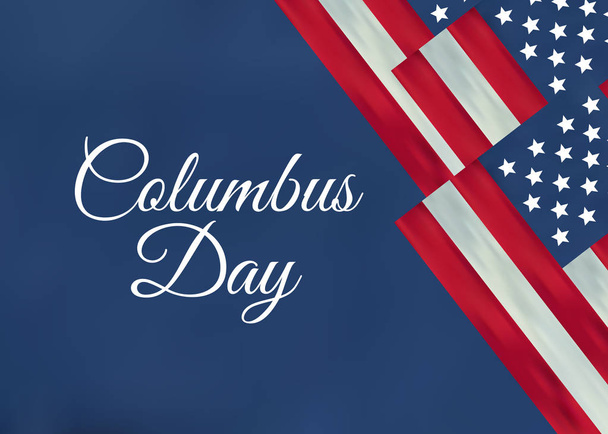 Amerika Birleşik Devletleri Kolomb Günü kutlama kartı. Mutlu bayram günü vektör çizim - Vektör, Görsel
