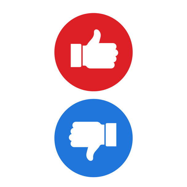 Thumb up symbol, finger up icon vector illustration. Facebooke like. - Vector, Image