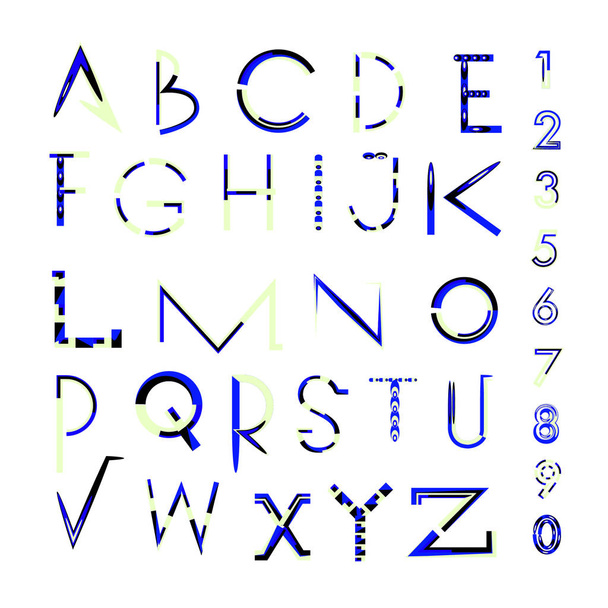 Vector of abstract colorful font and alphabet - Vektor, kép