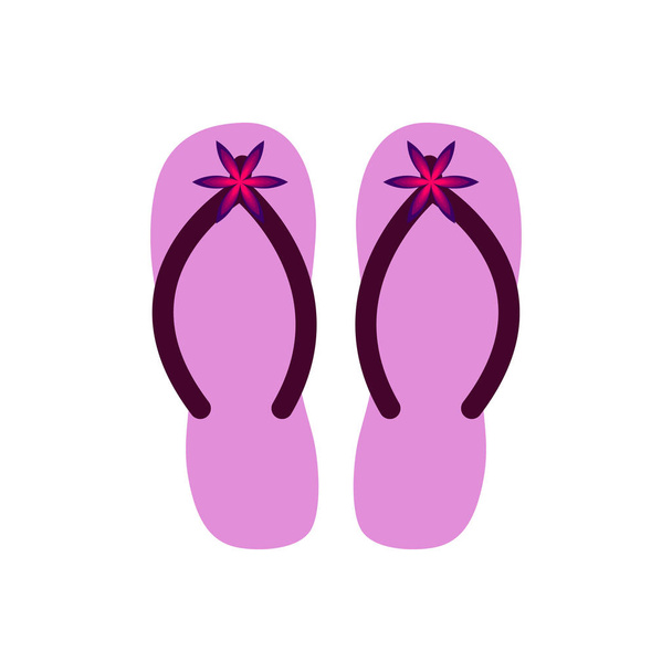 Pair of Colorful flip flops.Vector Illustration - Vector, imagen