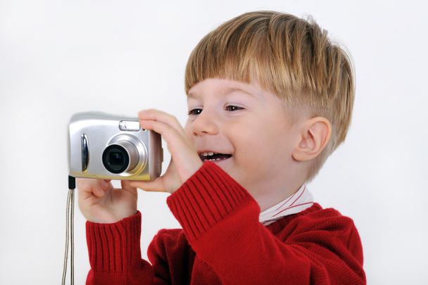 boy with camera - Foto, Imagen