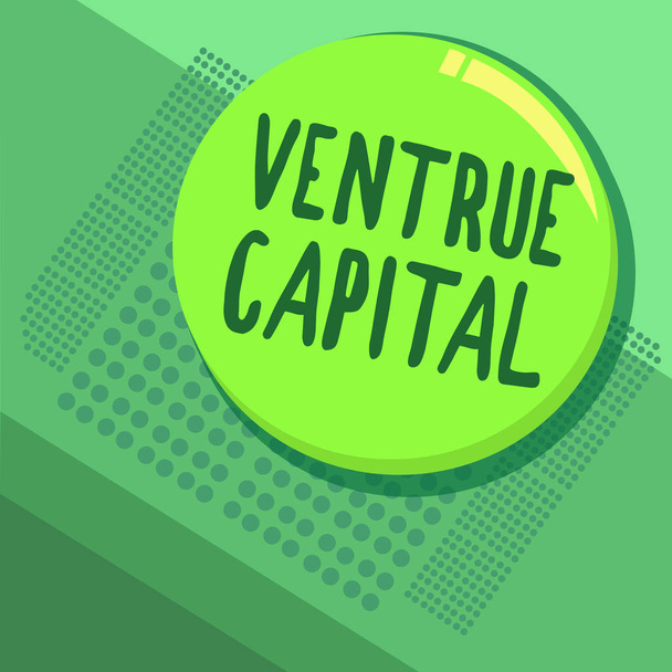 Writing note showing Ventrue Capital. Business photo showcasing financing provided by firms to small early stage ones - Photo, Image