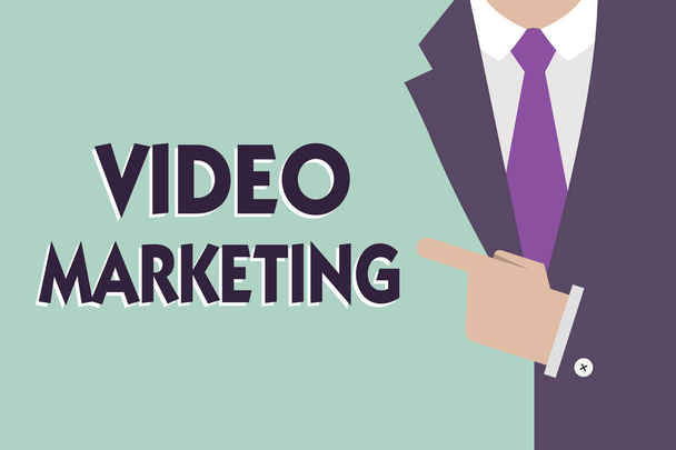 Textová značka zobrazující Video Marketing. Konceptuální fotografie vytvořit krátká videa o konkrétních tématech pomocí článků - Fotografie, Obrázek