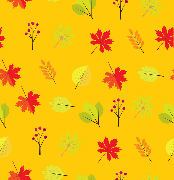 vektorové ilustrace na podzim, podzimní listí. podzim, podzimní pozadí. přírodní pozadí. - Vektor, obrázek