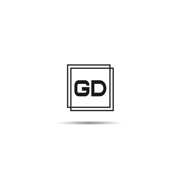 Początkowe litery Gd Logo Szablon projektu - Wektor, obraz