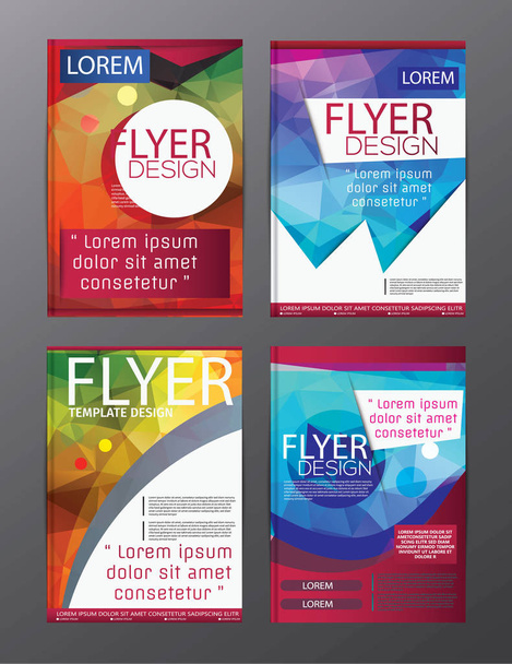 Brochure Polygone Flyer, couverture de magazine modèle de brochure pour la présentation de l'éducation des entreprises, Illustration vectorielle modifiable
 - Vecteur, image