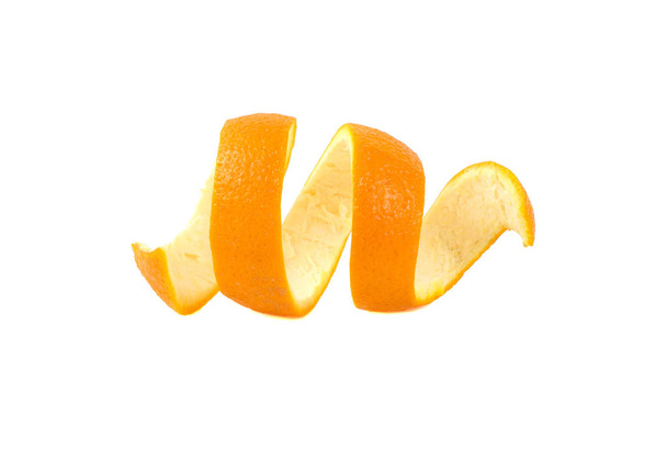 portakal kabuğu üzerinde izole beyaz arka plan - Fotoğraf, Görsel
