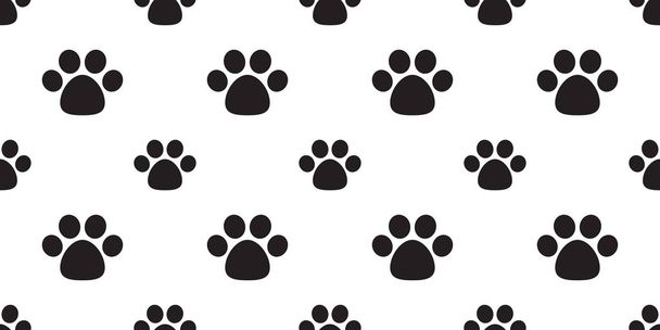 kutya mancsa varrat nélküli mintát vektor lábnyom macska mancsát rajzfilm háttér tapéta elszigetelt - Vektor, kép