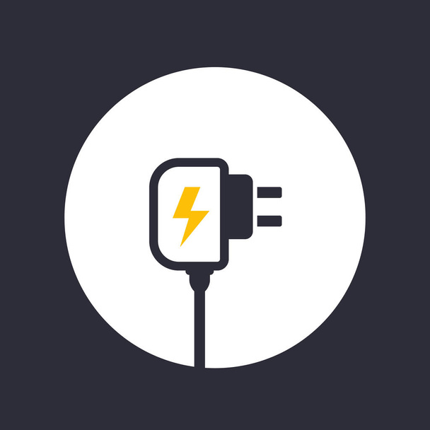 Mobile charger icon, vector - Διάνυσμα, εικόνα