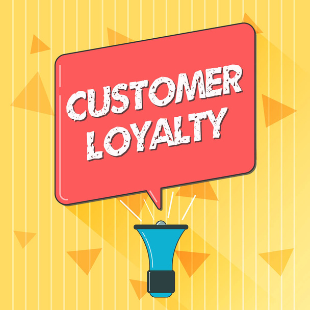 Handwriting text Customer Loyalty. Concept meaning result of consistently positive emotional experience - Photo, Image