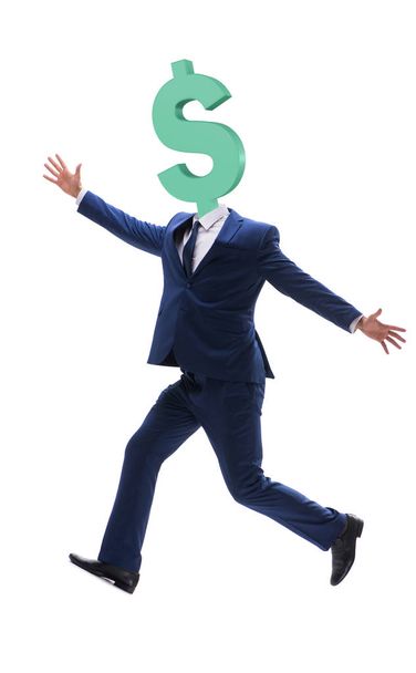 Businessman with dollar sign instead of head - Foto, afbeelding