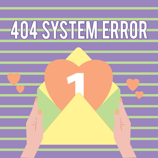 Konceptuální ručně psaného textu zobrazující 404 chyba systému. Obchodní fotografie představí zpráva se zobrazí, když webové stránky je dole a nelze dosáhnout - Fotografie, Obrázek
