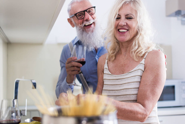 Senior couple lifestyle moments at home - Фото, изображение
