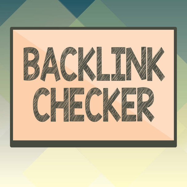 Handschrift tekst Backlink Checker. Concept betekenis Vind uw concurrenten meest waardevolle en spot patronen - Foto, afbeelding