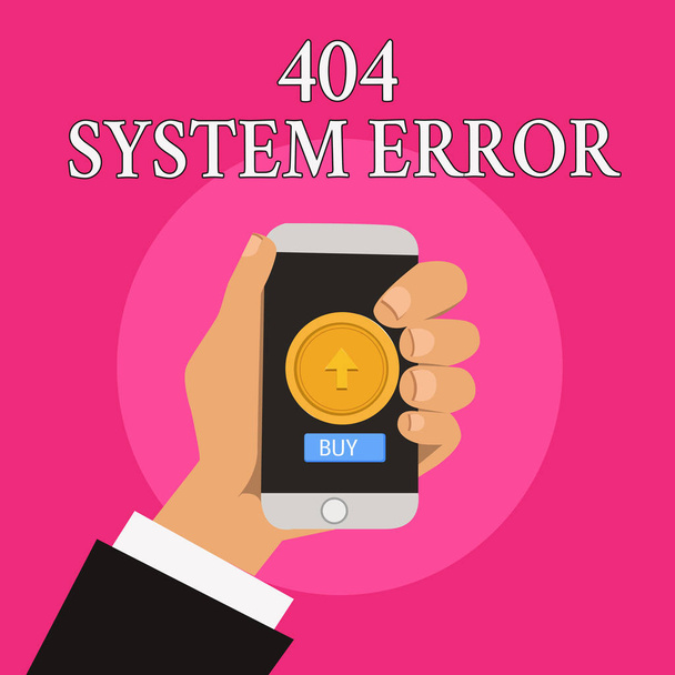 404 のシステム エラーを書く手書き文字。ウェブサイトがダウンしに到達できない場合に概念の意味のメッセージが表示されます。 - 写真・画像