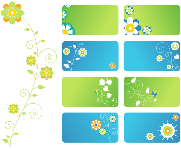 Floral Banners - Vector, afbeelding