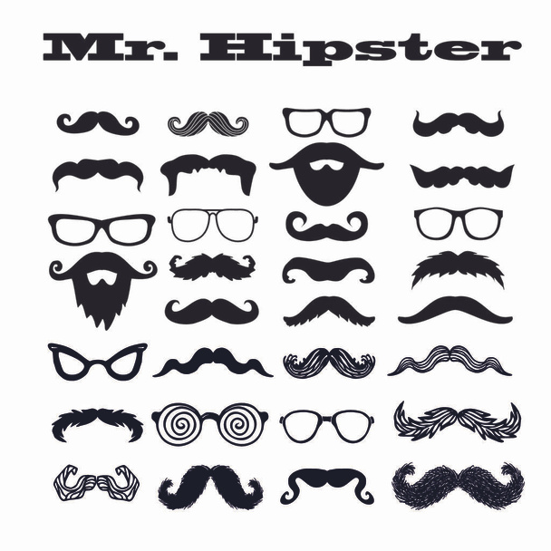 Movember mustache set - Vector, Image