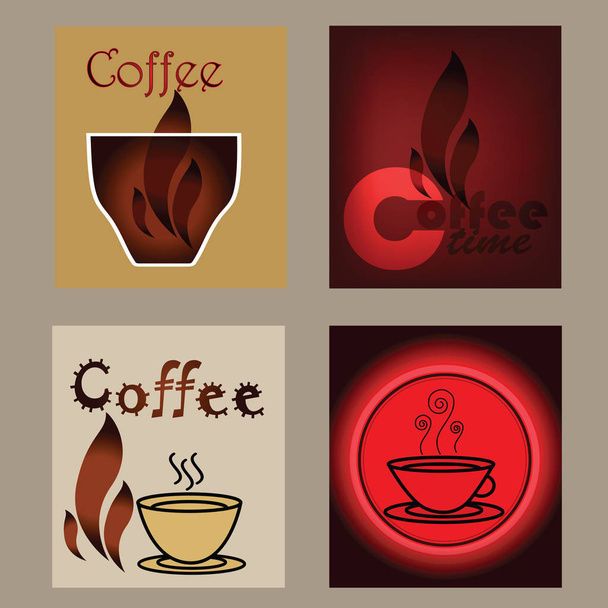コーヒー ショップやコーヒー メニューのベクトルのデザイン - ベクター画像