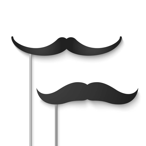 Mustache season. Fake mustache mask. Vector illustration - Vecteur, image