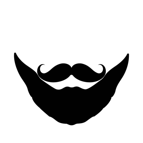 Beard icon vector isolated on white background - Vetor, Imagem