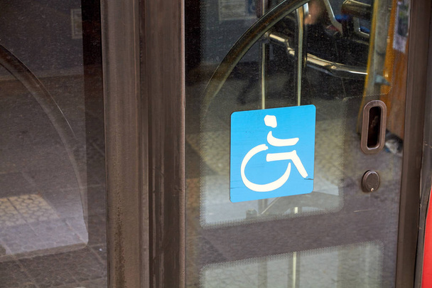 wheelchair sign on a public bus - Photo, Image