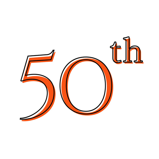 50 Jahre Jubiläumsfeier Logo. Herzlichen Glückwunsch zum 50. Geburtstag - Vektor, Bild