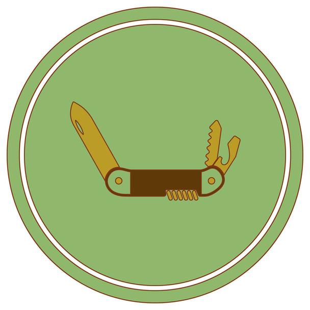 Camping knife icon. Vector illustratio - Vector, Image