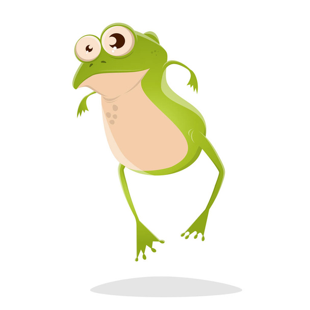 funny cartoon illustration of a frog - Vector, Image