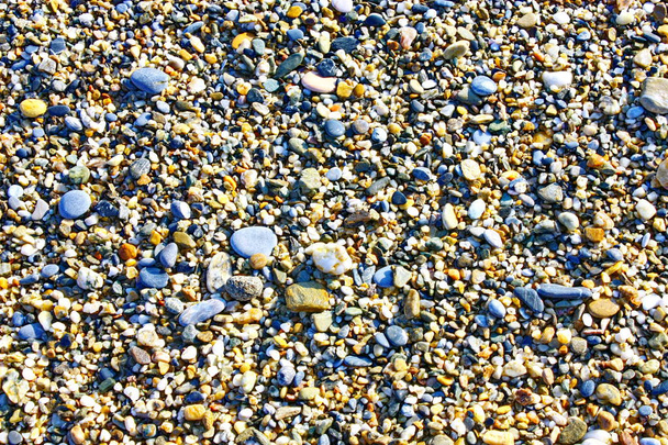 Zee kiezels. Kleine stenen grind texturen achtergrond - Foto, afbeelding
