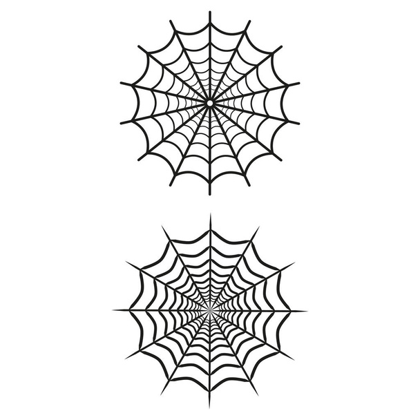 Spider web ikony na białym tle. Ilustracja wektorowa - Wektor, obraz